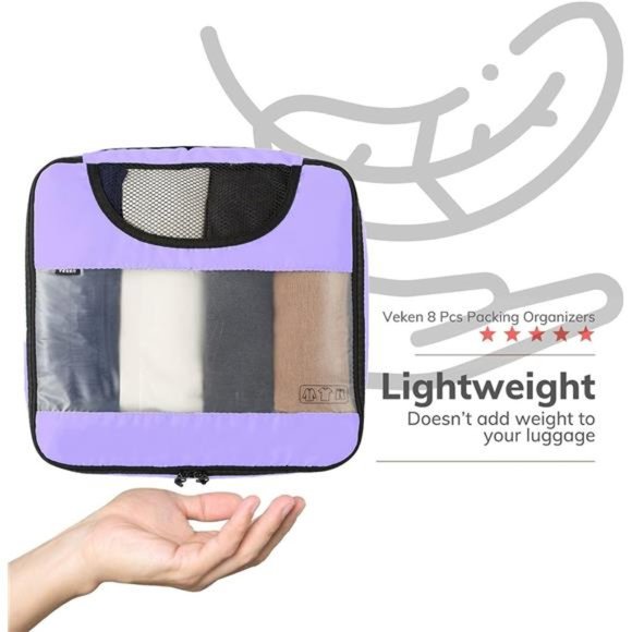 8Pcs Packing Cubes for Suitcases Organizer Bags Set for Travel Essentials Bags - Picture 3 of 7